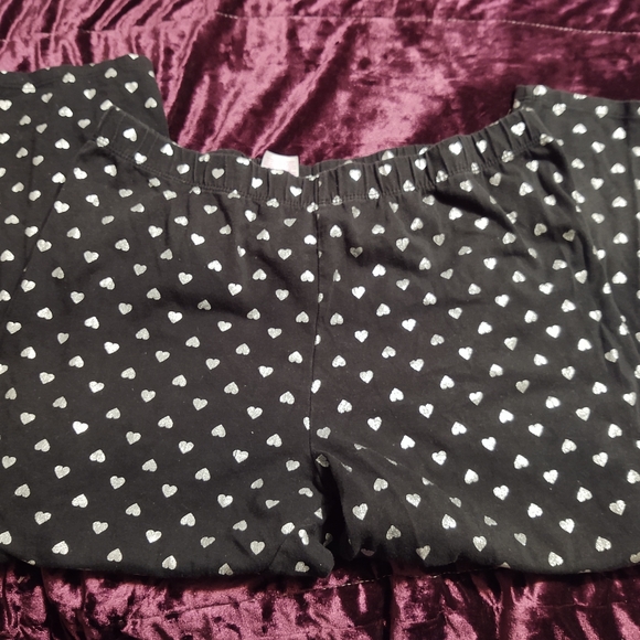 No Boundaries silver hearts capris size 15-17 - Picture 2 of 3